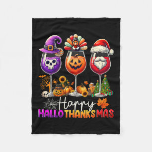 Happy Hallothanksmas Halloween Erntedank Christ Fleecedecke