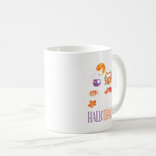 Happy Hallothanksmas Halloween Erntedank Christ Kaffeetasse (VorderseiteRechts)