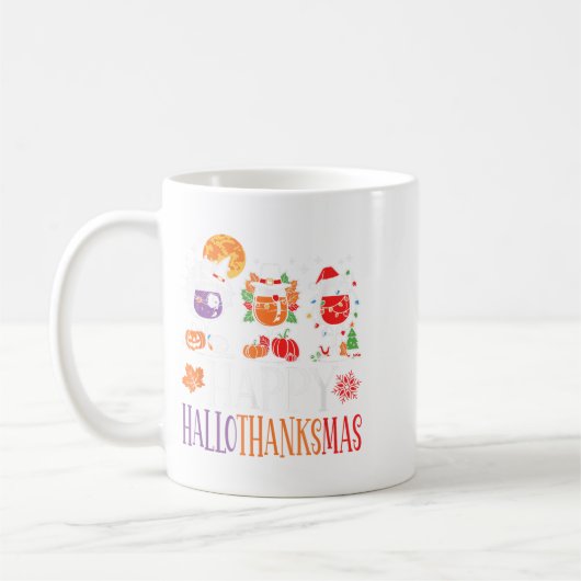 Happy Hallothanksmas Halloween Erntedank Christ Kaffeetasse (Links)