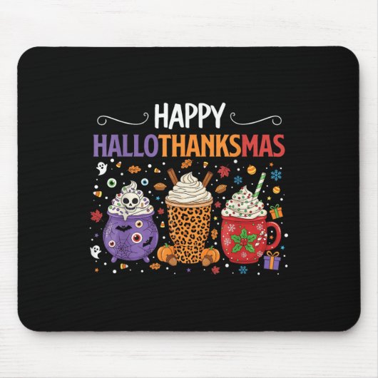 Happy Hallothanksmas Halloween Erntedank Christ Mousepad (Vorne)