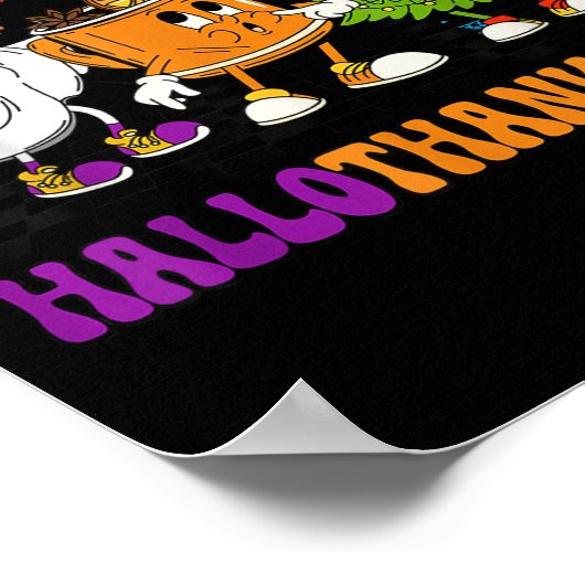 Happy Hallothanksmas Halloween Erntedank Christ Poster (Ecke)