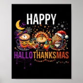 Happy Hallothanksmas Halloween Erntedank Christ Poster (Vorne)