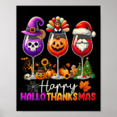 Happy Hallothanksmas Halloween Erntedank Christ Poster (Vorne)