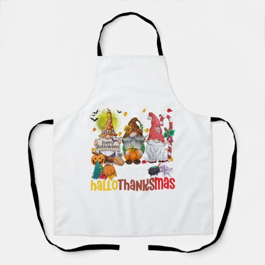 Happy Hallothanksmas Halloween-Erntedank Schürze (Vorderseite)