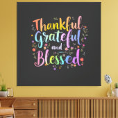 Happy HalloThanksmas Halloween, Erntedank, Weihnac Leinwanddruck (Insitu (Wohnzimmer))