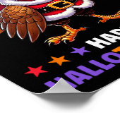 Happy Hallothanksmas Halloween Erntedank Xmas F Poster (Ecke)