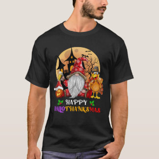 Happy Hallothanksmas Halloween Erntedank Xmas T-Shirt
