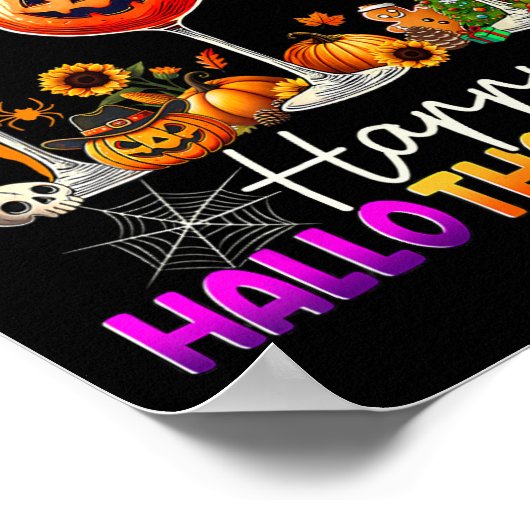 Happy Hallothanksmas Halloween Thanksgiving Christ Poster (Ecke)