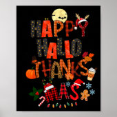 Happy Hallothanksmas Halloween Thanksgiving Christ Poster (Vorne)