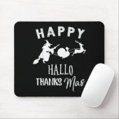 Happy Hallothanksmas Halloween Witch Thanksgiving Mousepad (Mit Mouse)