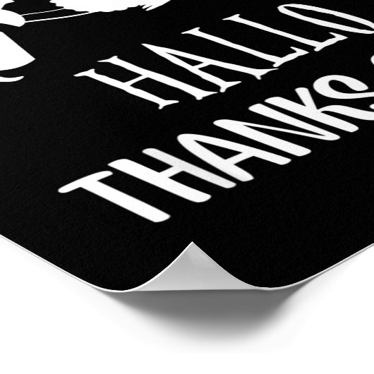 Happy Hallothanksmas Halloween Witch Thanksgiving Poster (Ecke)