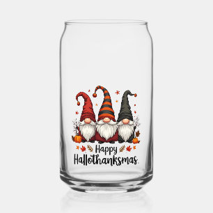 Happy Hallothanksmas Halloween Xmas Gnomes Dosenglas