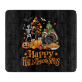 Happy Hallothanksmas Happy Halloween Erntedank Schneidebrett (Vorderseite)