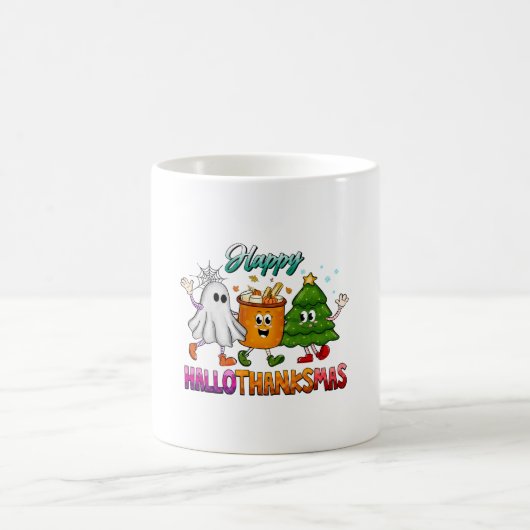 Happy Hallothanksmas Kaffeetasse (Mittel)