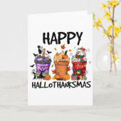 Happy Hallothanksmas Karte (Gelbe Blume)