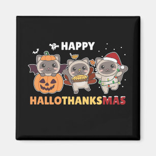 Happy Hallothanksmas Katzenweihnachtslephant Magne Magnet