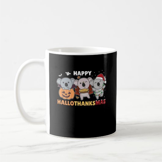 Happy Hallothanksmas Koalas Christmas Koala Kaffeetasse (Links)