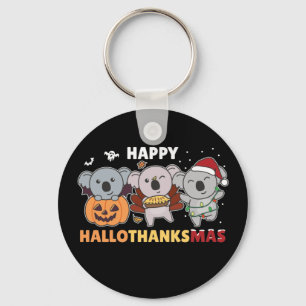 Happy Hallothanksmas Koalas Christmas Koala Keycha Schlüsselanhänger