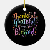 Happy HalloThanksmas liebt Design- Perfekter Hallo Keramik Ornament (Hinten)