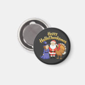 Happy HalloThanksmas liebt Design- Perfekter Hallo Magnet (Vorderseite/Rückseite)