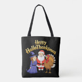 Happy HalloThanksmas liebt Design Tasche (Rückseite)