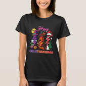 Happy Hallothanksmas lightning bolt Witch Santa Ha T-Shirt (Vorderseite)