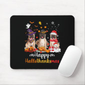 Happy Hallothanksmas Mops Hund Halloween Mousepad (Mit Mouse)