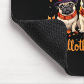 Happy Hallothanksmas Mops Hunde Halloween Thanksgi Mousepad (Ecke)
