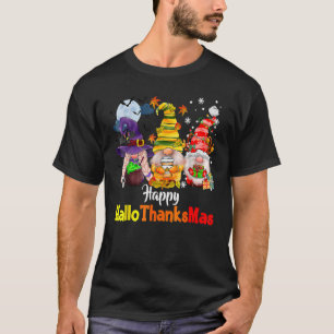 Happy Hallothanksmas My Gnomies Niedlich Gnomes Fa T-Shirt