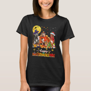 Happy Hallothanksmas Niedlich Pitbull Wizard Hat T T-Shirt