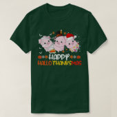 Happy Hallothanksmas Pig Lovers Erntedank Chris T-Shirt (Design vorne)