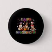 Happy Hallothanksmas Pitbull Hund Lover Halloween  Button (Vorderseite)