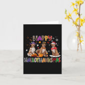 Happy Hallothanksmas Pitbull Hund Lover Halloween  Karte (Gelbe Blume)