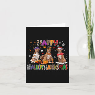 Happy Hallothanksmas Pitbull Hund Lover Halloween  Karte