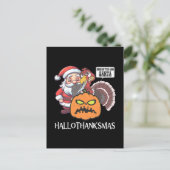 Happy Hallothanksmas Postkarte (Stehend Vorderseite)