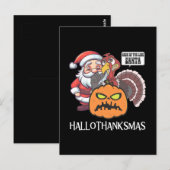 Happy Hallothanksmas Postkarte (Vorne/Hinten)