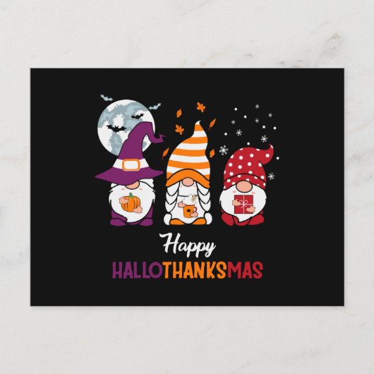 Happy Hallothanksmas Postkarte (Vorderseite)