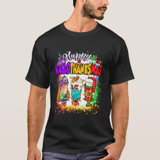 Happy Hallothanksmas Pumpkin Spice Latte Halloween T-Shirt