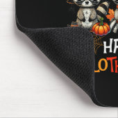 Happy Hallothanksmas Raccoon Lover Halloween Merry Mousepad (Ecke)
