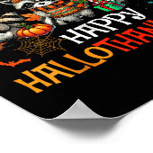 Happy Hallothanksmas Raccoon Lover Halloween Merry Poster (Ecke)