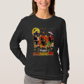 Happy Hallothanksmas Rottweiler Wizard Hat Turkey T-Shirt (Vorderseite)
