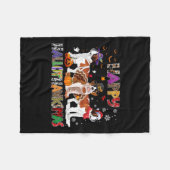 Happy Hallothanksmas Saint Bernard Dog Halloween C Fleecedecke (Vorderseite (Horizontal))
