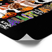 Happy Hallothanksmas Saint Bernard Dog Halloween C Poster (Ecke)