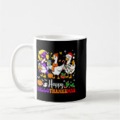 Happy Hallothanksmas Santa Goose Witch Soky Season Kaffeetasse (Links)