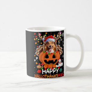 Happy Hallothanksmas Shetland Sheepdog Hund Kaffeetasse