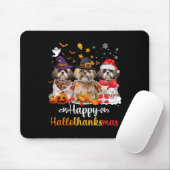 Happy Hallothanksmas Shih Tzu Dog Halloween Christ Mousepad (Mit Mouse)