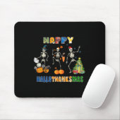 Happy Hallothanksmas Skeleton Dancing Funny Hallow Mousepad (Mit Mouse)