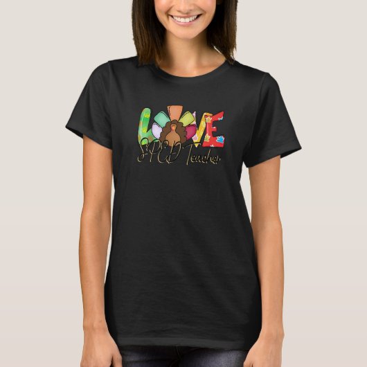 Happy Hallothanksmas SPED Teacher Love Thanksgivin T-Shirt (Vorderseite)