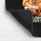 Happy Hallothanksmas Spitz Hund Halloween Chri Mousepad (Ecke)