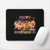 Happy Hallothanksmas Spitz Hund Halloween Chri Mousepad (Mit Mouse)
